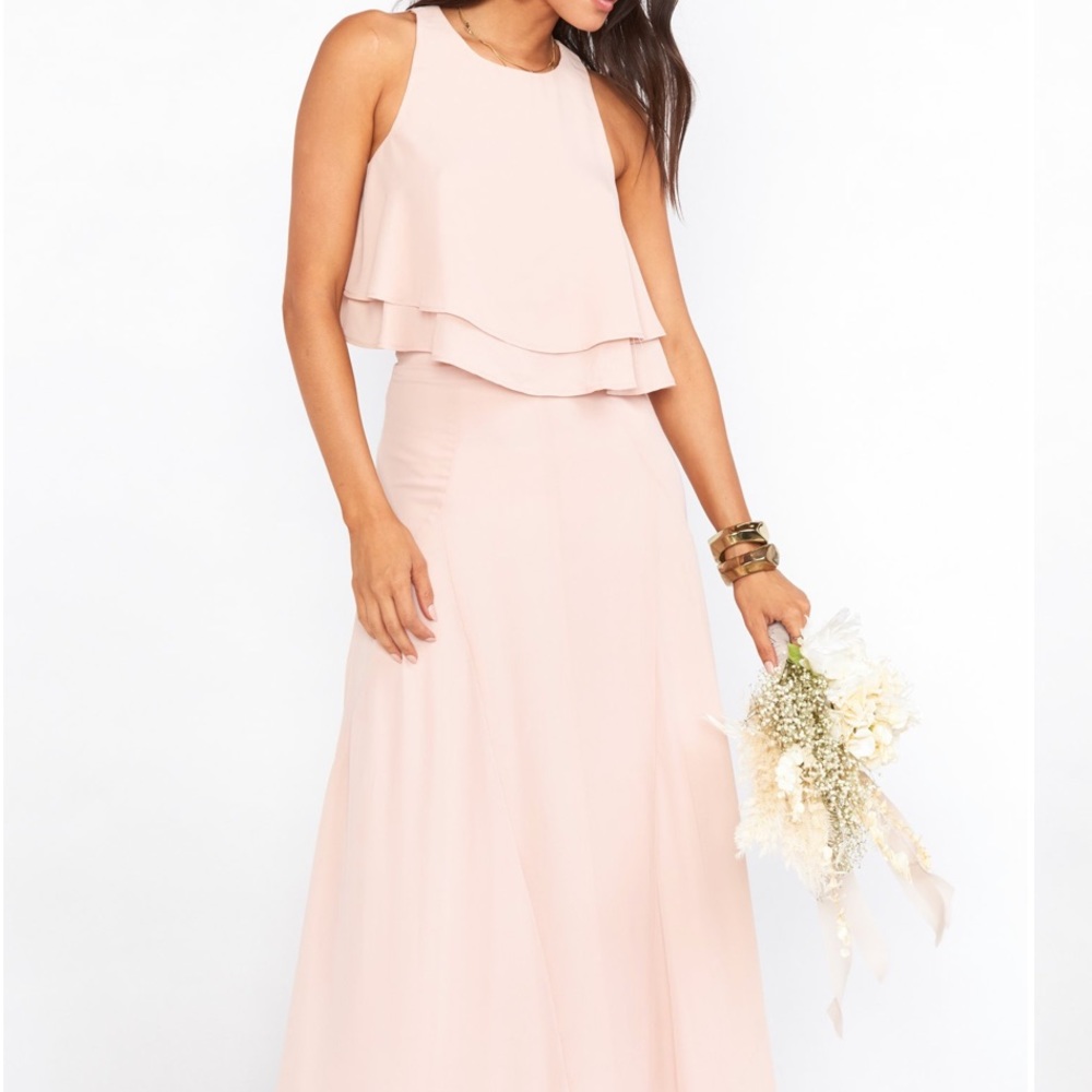 ShowMeYourMumu dusty blush crisp bridesmaids dress